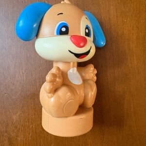 Charming Tan and Blue Puppy Action Figure